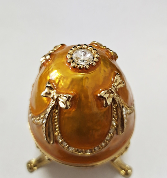 Luxury Faberge Easter Eggs Faberge-Egg Hand Painted Jewelry Trinket Box Gift for Easter Home DecorDirect Jewelry Boxes