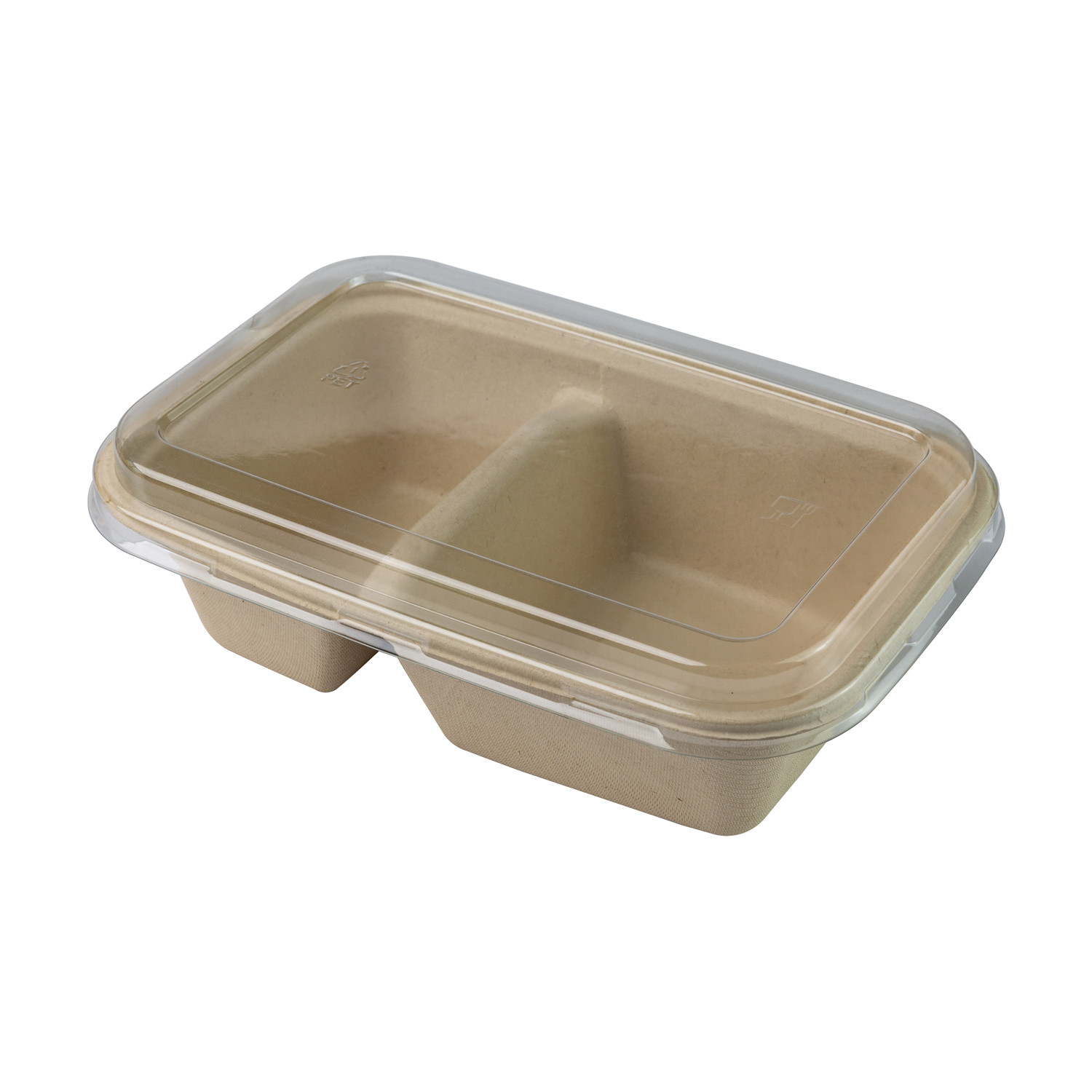 Molded Sugarcane bagasse Throw Away Meal Prep Containers , Biodegradable Salad Boxes