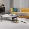 Buy cheap Metal Base Round Rock Coffee Table 6mm Thick Rock Plate Living Room Tea Table from wholesalers