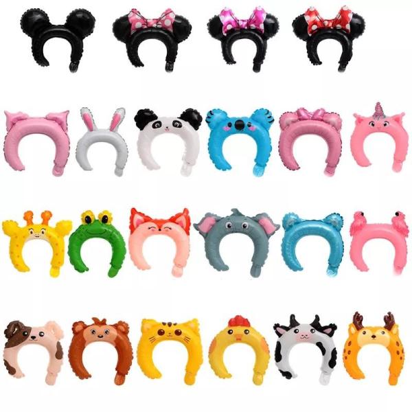 Wholesal Cute Baby Headband Toy Hairband Party foil balloon hair band Cartoon