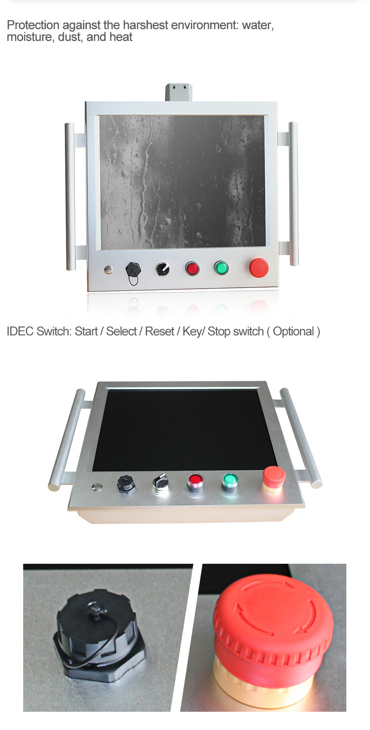 RS485 RS232 I3 Resistive Marine Panel Pc , Hmi Flat Panel Computer