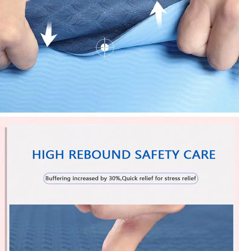 Home Non Slip Custom TPE Yoga Mat 6mm Sports Pilates Exercise Yoga Mat