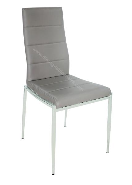 Buy cheap High Glossy Stainless Custom Upholstered Dining Chairs Skin Friendly PU Shell from wholesalers