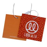 Buy cheap Lanlu 800gsm Artpaper Matt Coat Clothing Hangtags White Strings For lady fashion product