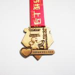 Antique Copper Online Marathon Finisher Medal Two Sides Design For Mother'S Day