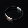 Buy cheap Leather rope bracelet trendy retro leather woven stainless steel men's bracelet fashionable from wholesalers