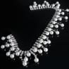 Buy cheap Silver Pearl And Rhinestone Necklace Copper Material Inlaid Shiny Diamonds OEM from wholesalers