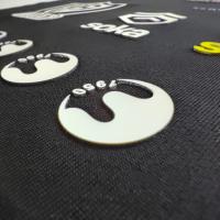 Buy cheap Matte Surface Silicone Heat Transfer Logo Flat Screen Printing Logo Customized product