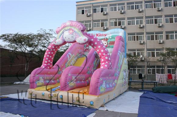 Buy cheap kids lovely kitty cat inflatable slide for sale from wholesalers