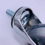 4 Inch Chrome Plated Transparent PU Caster Wheel For Wheelchair