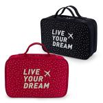 Professional Custom Large Capacity Waterproof Polka Dot Wash Makeup Bag
