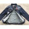 Buy cheap Button Through Stretch Denim Jacket Mens Trucker Jacket Size Customized TW76376 from wholesalers