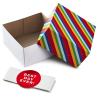 Buy cheap Die Cut Birthday 3 Pack Rigid Packaging Box Diagonal Striped from wholesalers