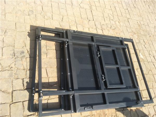 Buy cheap Black Metal Crowd Control Barriers Crowd Stopper Barricades For Concert from wholesalers