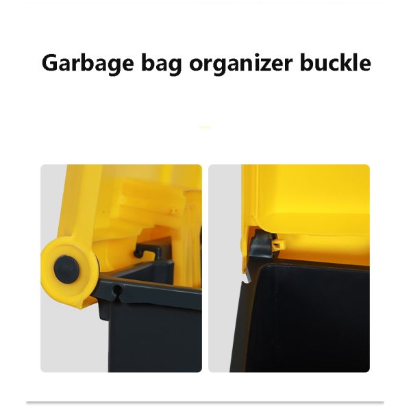 50L 13 Gallon Foot Pedal Trash Can Outdoor Plastic Pedal Trash Can Waste Bins