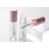 Buy cheap Transparent Frost Cosmetic Tube 4.5 ml Round Private Label Lip Gloss Tube With Large Brush from wholesalers