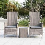 Garden Chair for Outdoor Furniture Plastic High Back Coffee Dining Arm Chair in