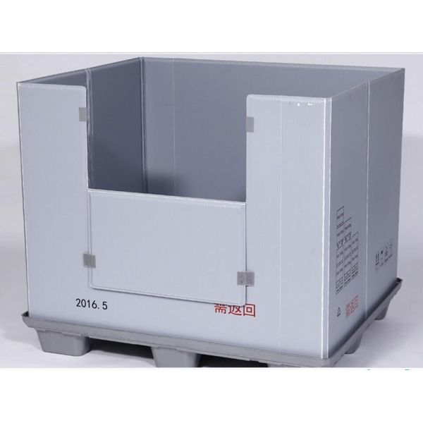 Custom Size HDPE collapsible pallet vented storage foldable plastic pallet box for agriculture