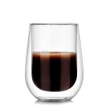 Insulated 180ml / 250ml Glass Cup , Heat Resistant Double Wall Coffee Cups
