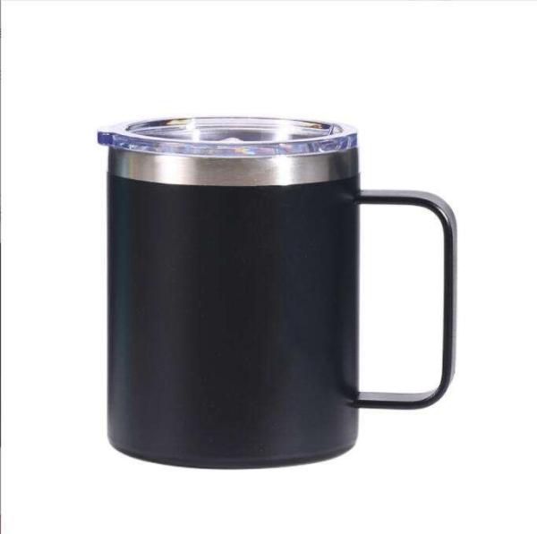 Buy cheap 14oz Stainless Steel Travel Tumbler Insulated Coffee Mug Custom Logo Wine Cup Vacuum Coffee Mug With Handle from wholesalers