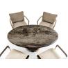 Buy cheap Modern Restaurant Patio Furniture Marble Top Round Dining Table With Metal Basement from wholesalers