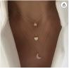 Buy cheap Star Moon Love Pendant Necklace Trendy Stacking Gold Necklaces from wholesalers