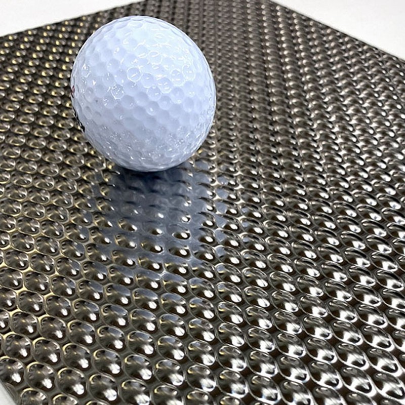 304 0.8mm thick raindrop textured pattern embossed metal sheet 6WL rigidized stainless steel sheets