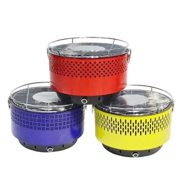 Multifunctional Tabletop Smokeless BBQ Charcoal Lotus Grill Outdoor Cool Camping