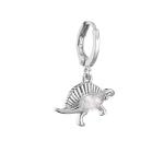 Micro Sterling Silver Crystal Jewelry Inlaid Zircon Retro Dinosaur Dangle