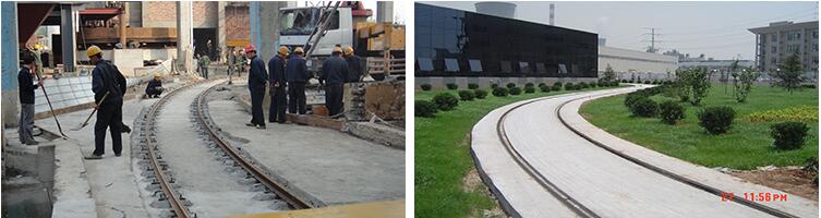 Industrial heavy load steel coil rail transport trolley for aluminum factory apply