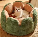 Cute and Comfortable sunflower cat bed Thickened Non-Slip Soft Pet Bed Suitable