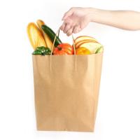 Buy cheap Grocery Paper Bags For Vegetables Biodegradable Greaseproof Kraft Material product