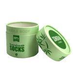 Luxury Custom Printing Kraft Paper Cylinder Cardboard Tube Socks Packaging Box