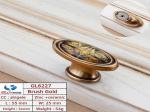 Gold Plated Ceramic Kitchen Cabinet Knobs / Closet Porcelain Handles T Bar Pulls