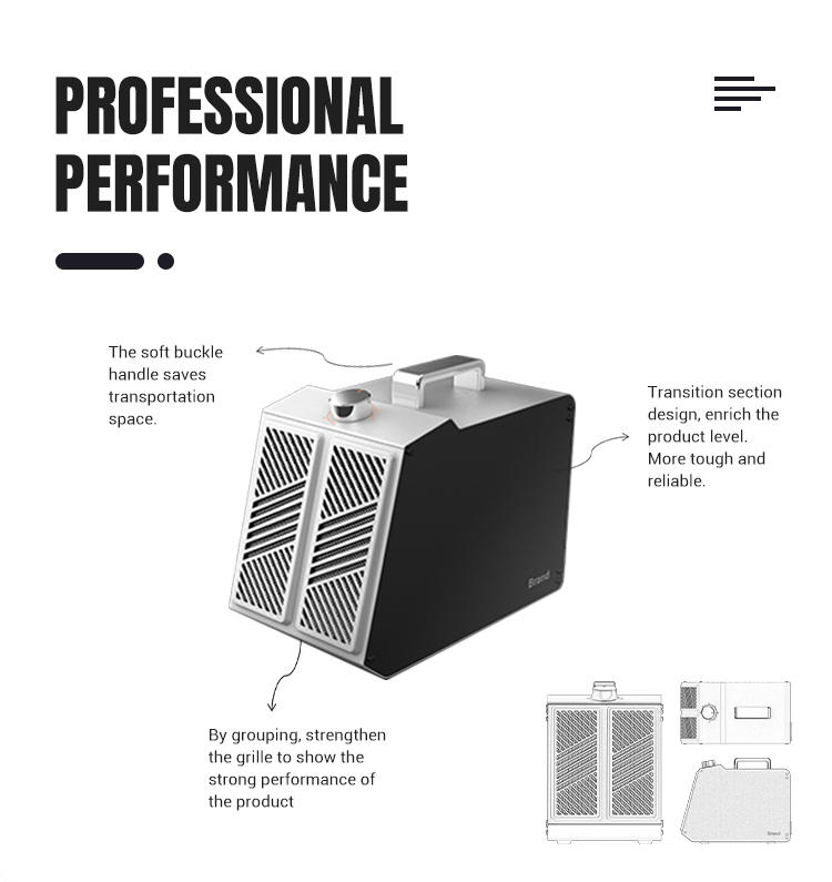 Small Ozone Generator Air Purifier Timing Switch Multifunctional