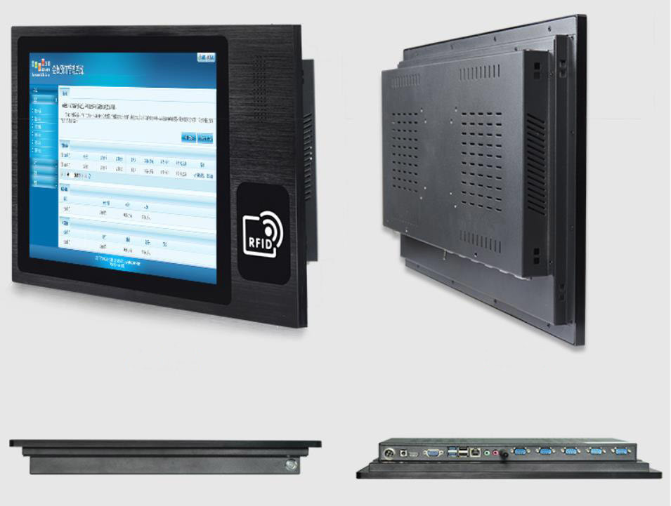 Rugged 18.5 Inch Industrial Touch Panel PC Self Service Smart Terminal With Fingerprint Reader NFC RFID Reader