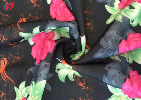 Buy cheap Customized Flower Printing 87 Polyester 13 Spandex Fabric , Swimwear Fabric from wholesalers