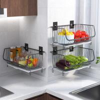 Buy cheap Wall Hanging 20KG Bearing 41cm Length Steel Kitchen Basket Rack product