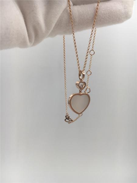 Buy cheap Women'S Natural Diamond Heart Pendant 18K Gold 45cm Length With Handmade from wholesalers