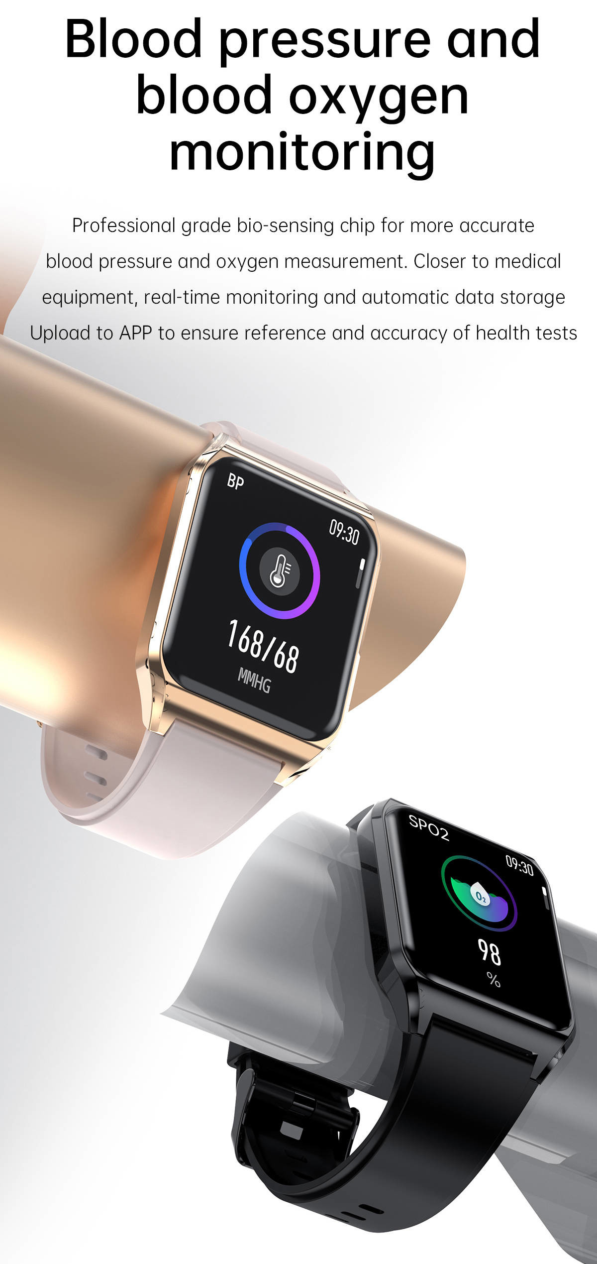 Multi Sport Modes Fitbit Smartwatch 1.69 Inch Blood Oxygen Monitoring For Health