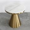 Buy cheap Contemporary design Round Gold stainless steel Marble top Bistro table Coffee table Pub table for hotel Club Cafe from wholesalers