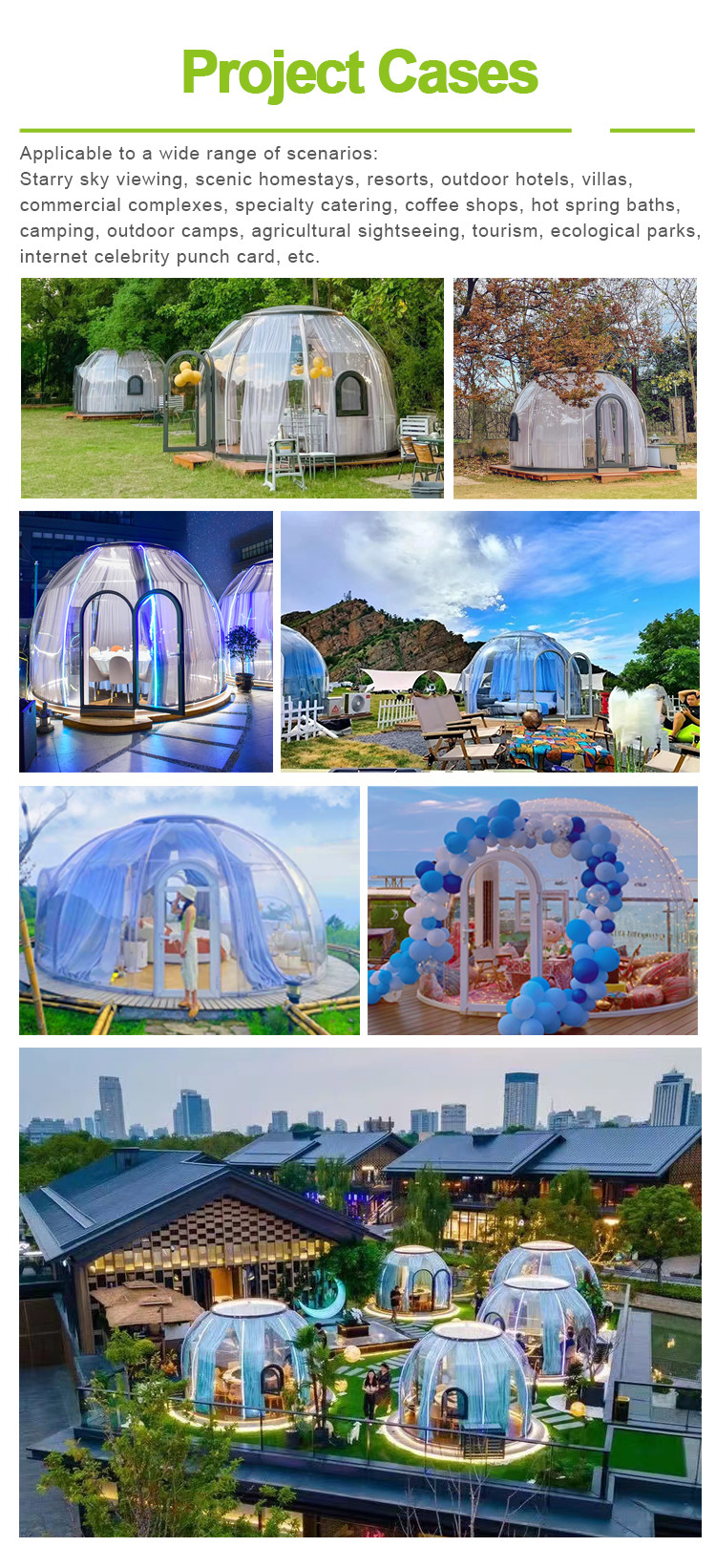 Detachable Party Bubble Tent Classic Romantic Bubble Tent For Camping