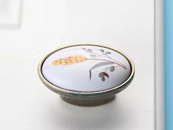 Buy cheap Cabinet Porcelain Handles And Knobs Zinc Dresser Handles Pattern Ceramic Furniture Handles from wholesalers