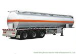 SKD 3 Axle Stainless Steel Tanker Semi Trailer For Oil / Diesel / Gasoline /