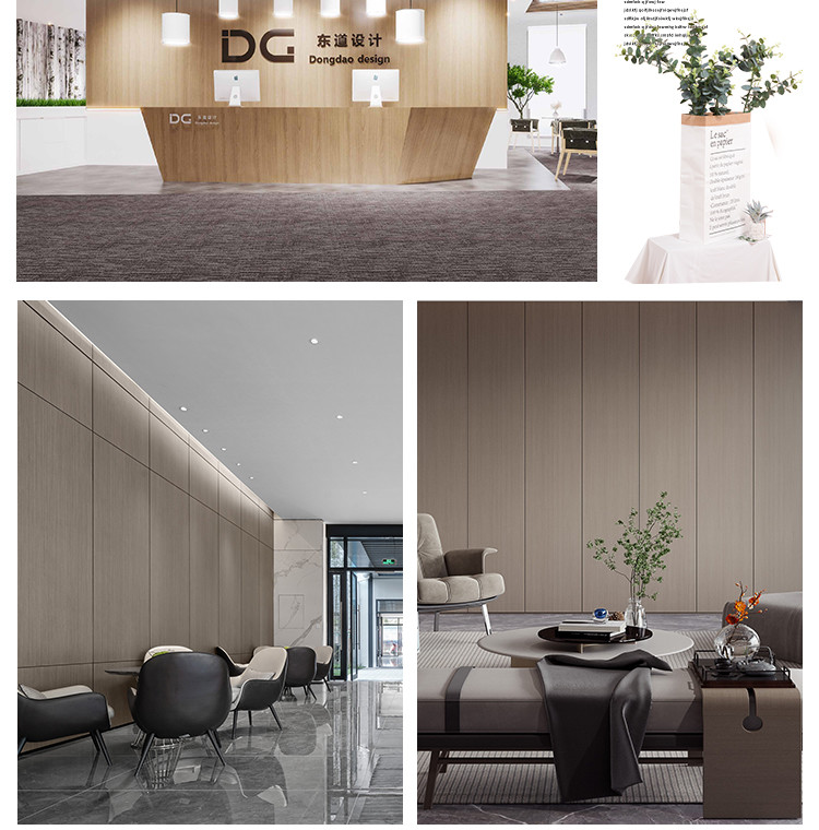 Hot Sale Fire And Moisture Resistant WPC Slotted Panel Wood Veneer Wall Panels