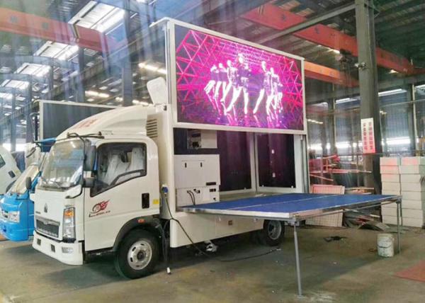 Buy cheap HOWO 4x2 Mobile Stage Truck With LED Billboard from wholesalers