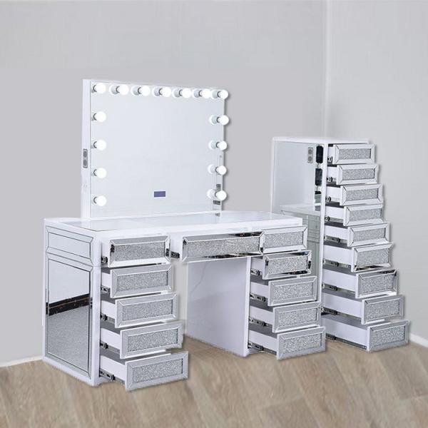 Buy cheap Led Mirrored Makeup Vanity Hollywood Dressing Table OEM from wholesalers