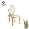 Buy cheap Fire-Proof Gold Stainless Steel Dining Table Chairs 43*50*90cm from wholesalers