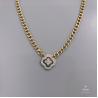 Buy cheap ODM Stainless Steel Jewelry Set Rhinestone Circle Overlap Necklace Bangle Set from wholesalers