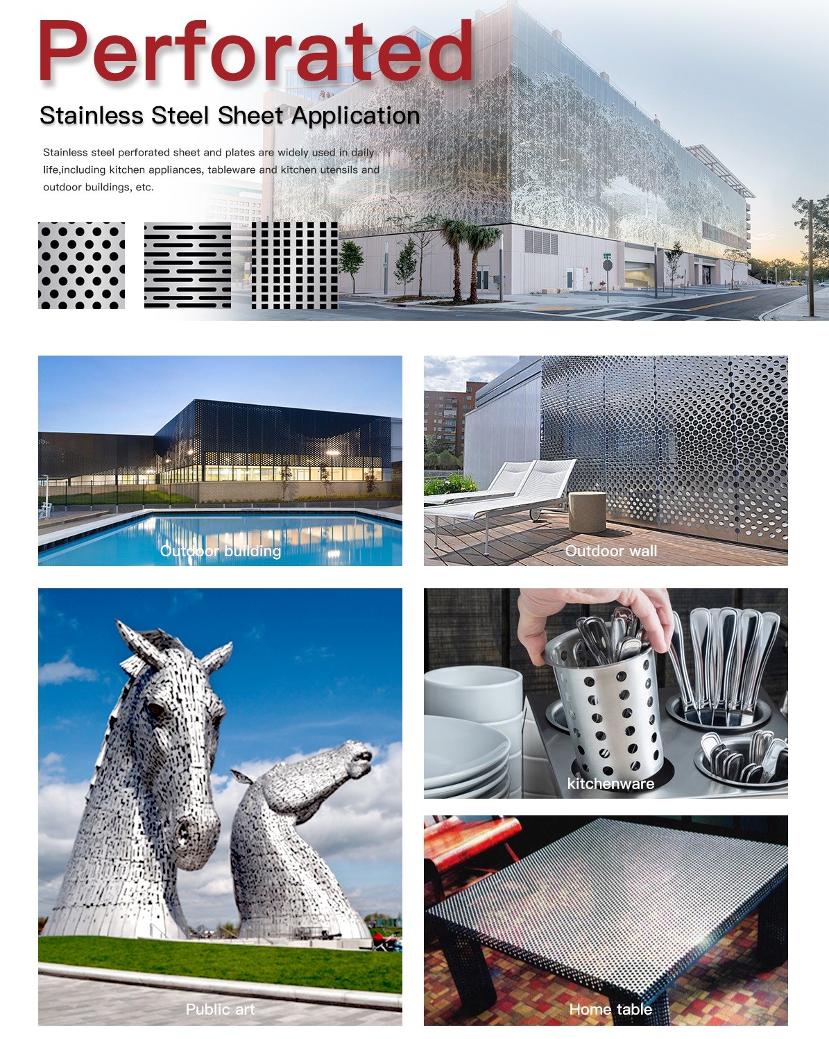 Customized Perforated Stainless Steel Sheet With Cloverleaf Pattern